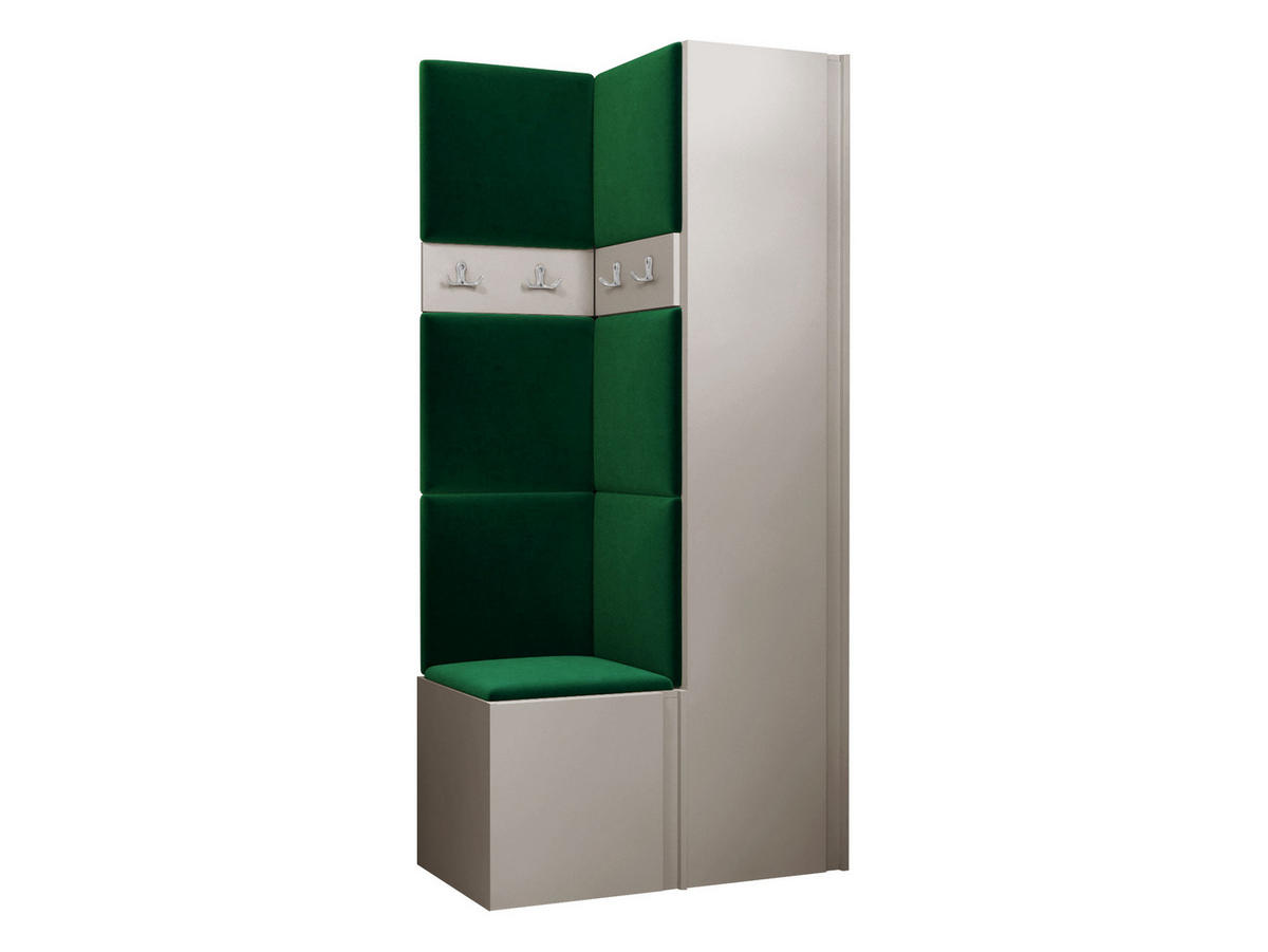 GARDEROBEN-SET Orion XXIV - Kaschmir/Grün, Holzwerkstoff/Kunststoff (82/186/46cm) - MIRJAN24