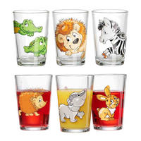 KINDERGLÄSER Happy Zoo Waldtiere bunt 205 ml 6er Set - Multicolor, Glas (0.205L) - Ritzenhoff Breker