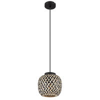 LED PENDELLEUCHTE Metall Bambus Braun - Braun, Holz (20/20/120cm) - Globo Lighting