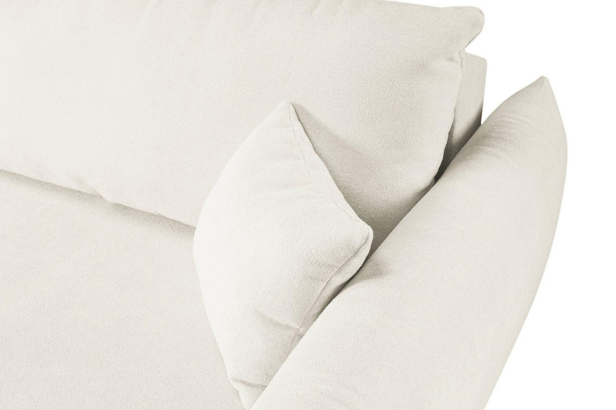 SOFA Hallora - Weiß (Melody 01) - Weiß, Holzwerkstoff (240/88/108cm) - Möblo