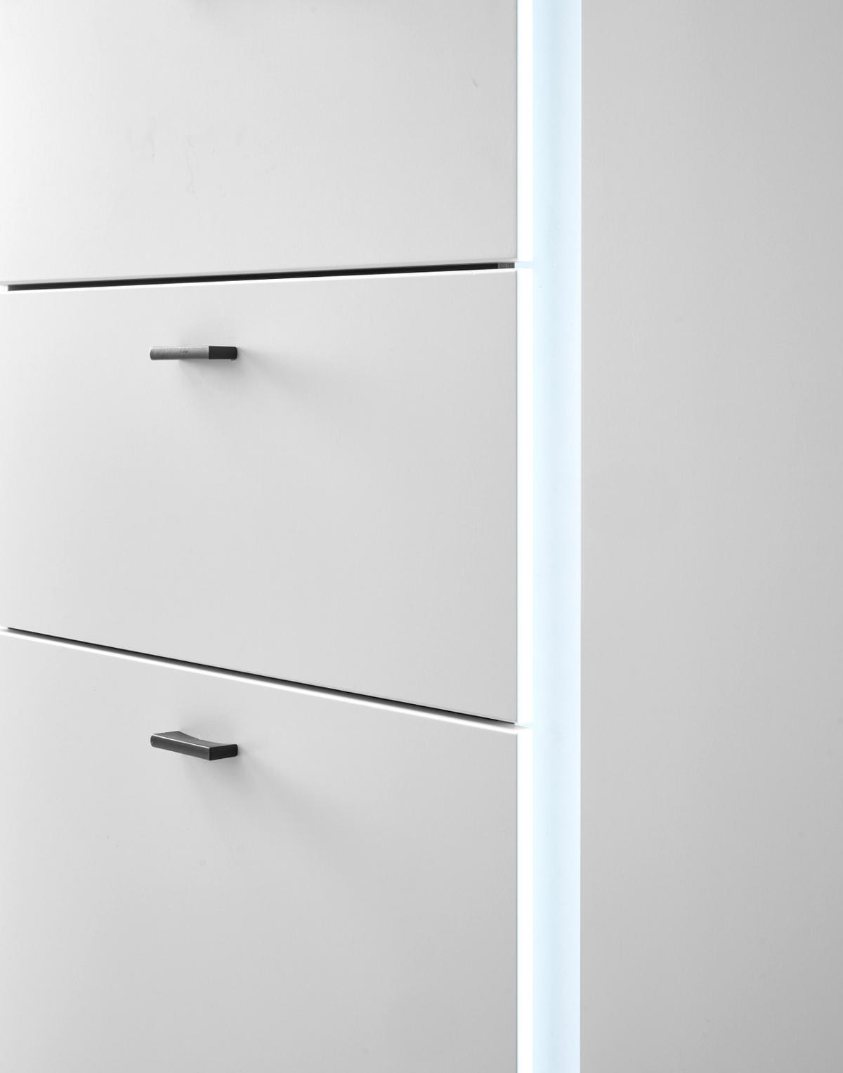 SIDEBOARD weiß matt, Kommode inklusive Frontbeleuchtung 150 cm - Weiß, Holzwerkstoff (150/86/42cm) - Furn.Design