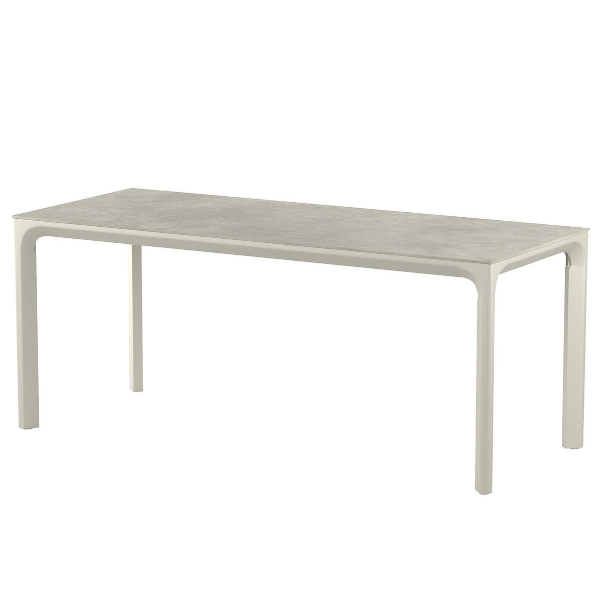 GARTENTISCH - Aluminium / Granit - Grau - Grau, Stein/Metall (90/180/74cm) - home24