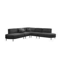 ECKSOFA Valencia - Anthrazit, Holzwerkstoff/Textil (303/303cm) - Fun Möbel