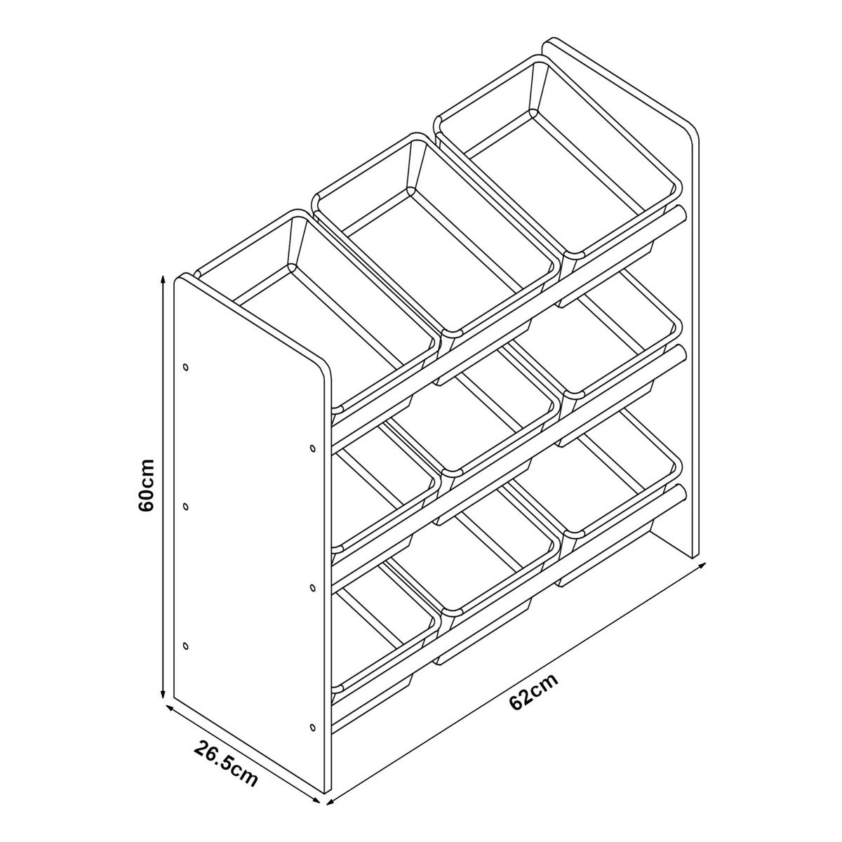 KINDERREGAL Muxía - Gelb/Weiß, Holzwerkstoff/Kunststoff (62/60/26.5cm) - [en.casa]