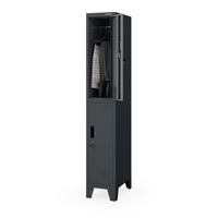 MITARBEITER-GARDEROBENSCHRANK BARTEK 1 PLUS - Anthrazit, Metall (29/172/45cm)