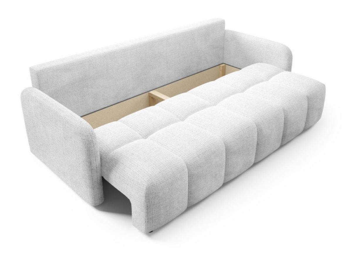 SOFA Cremona KUBI Ausziehbar Mit Bequemem Sitz 81 cm - Grau, Textil (218/90/88cm) - Sepro Meble