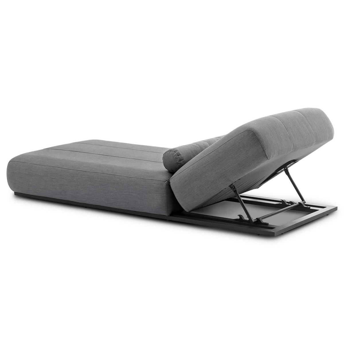 SONNENLIEGE TROPEA schwarz, dunkelgrau - Schwarz, Kunststoff (213/32/91cm) - IDIMEX