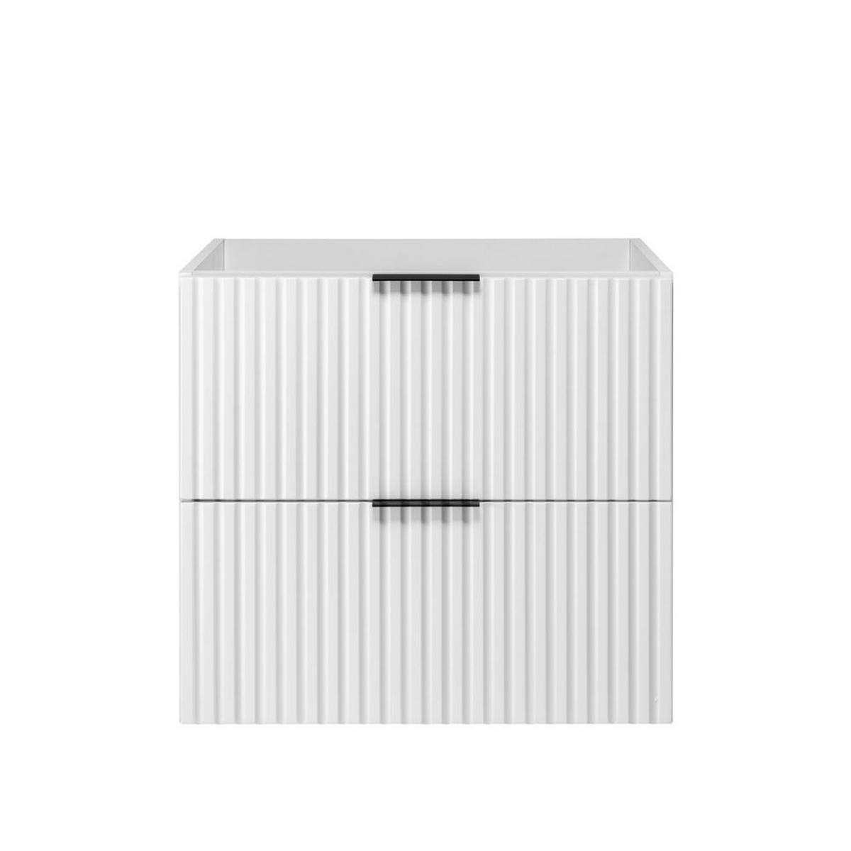 WASCHBECKUNTERSCHRANK FLOW mit platte Weiß/Eiche 60/57/46 cm - Weiß, Holzwerkstoff (60/57/46cm) - Rodan