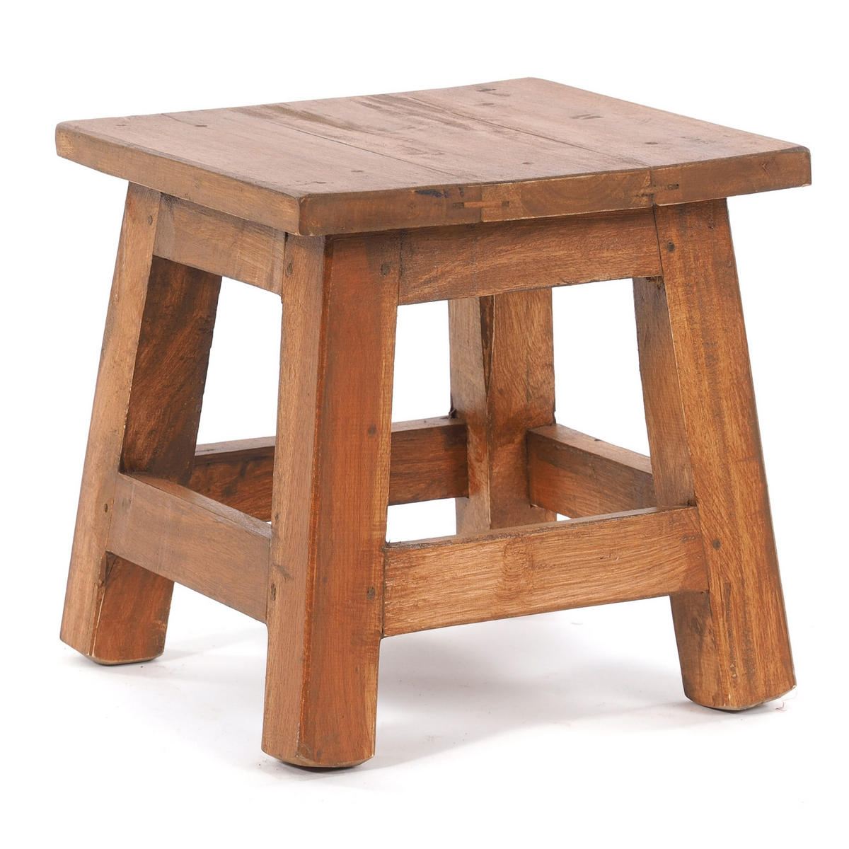 FUSSHOCKER PALO Mahagoni Recyclingholz 08 honigfarben gewachst - Honig, Holz (26/27/26cm) - DESIGN DELIGHTS