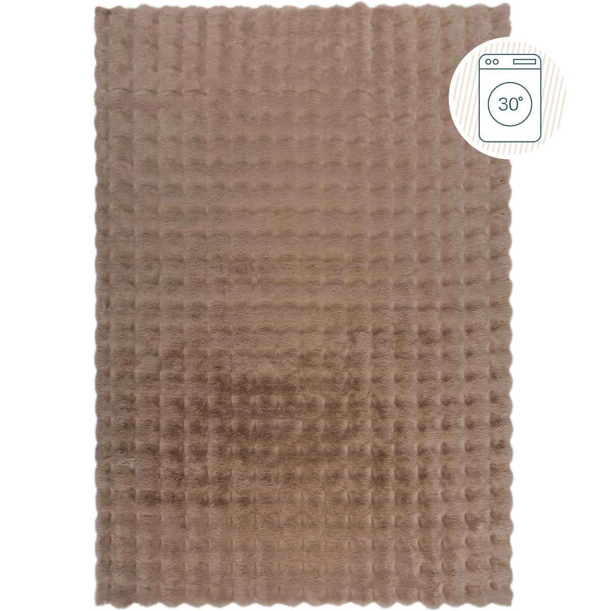 TEPPICH Waschbar LUNE, mit Struktur, Taupe, 180 x 290 cm - Braun, Textil (180/290cm) - KADIMA DESIGN