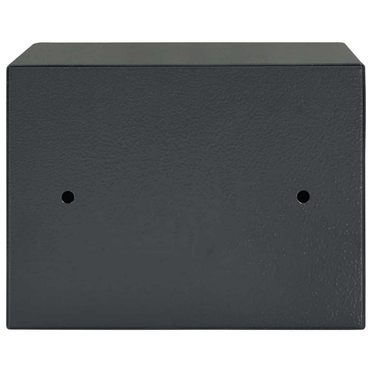 TRESOR Kodo mit Schloss Dunkelgrau 23x17x17 cm Stahl - Grau, Metall (23/17/17cm) - DELUKE