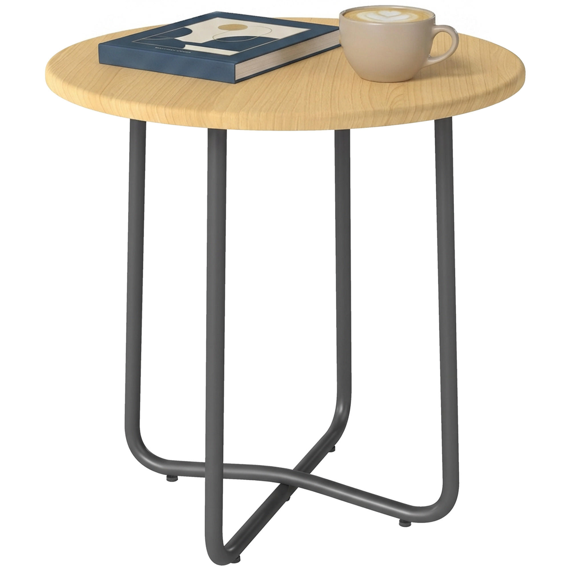 GARTENTISCH,OBERFLÄCHE in Naturholzoptik,1 Stück - Grau, Metall (48/48/51cm) - GiPP