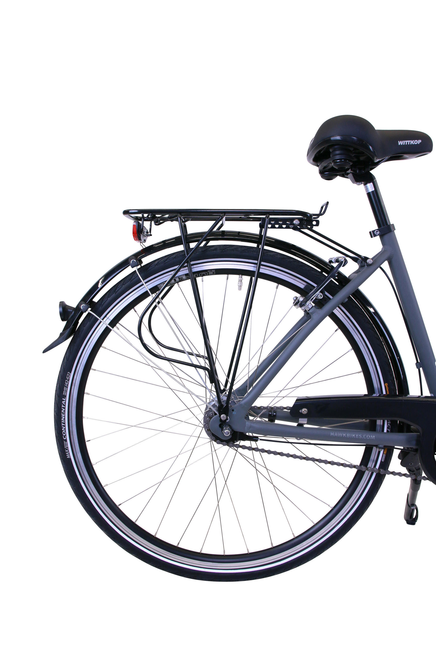 CITYBIKE City Wave Deluxe Plus Grey 7 Gang 26 Zoll 44cm & 28 Zoll 46cm - Grau, Metall (46cm) - Hawk Bikes