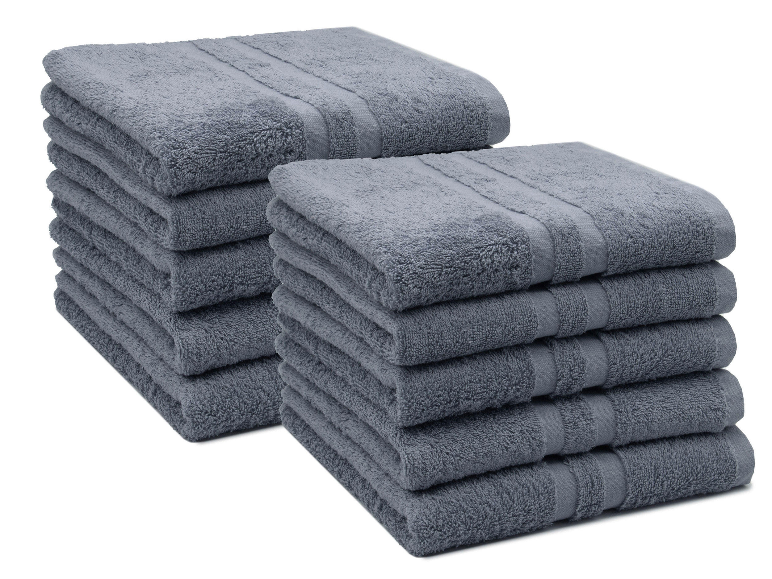 HANDTÜCHER, 6er-Set, 50x100 cm, 100% Baumwolle, Grau - Grau, Textil (50/100cm) - Zollner