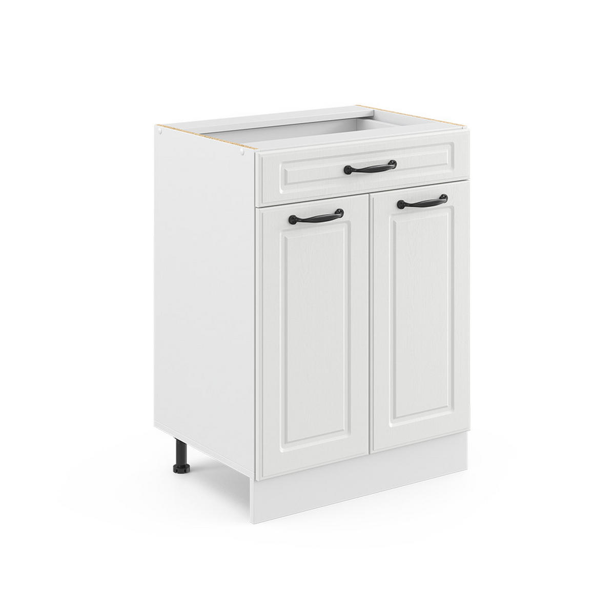 KÜCHENFRONT R-Line Weiß Landhaus 59.6 x 70.8 cm Möbelfront für den Schubunterschrank - Weiß, Holzwerkstoff (59.6/70.8/1.6cm) - Vicco