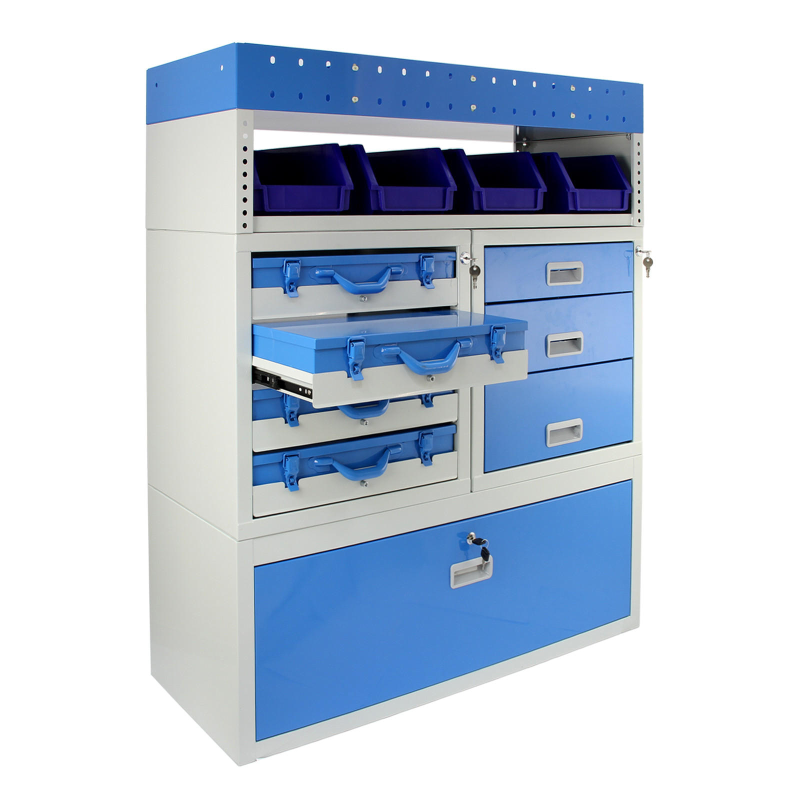 FAHRZEUGEINRICHTUNG Autoregal Werkstatt - Blau, Metall (101.6/117.8/36cm) - Monstershop