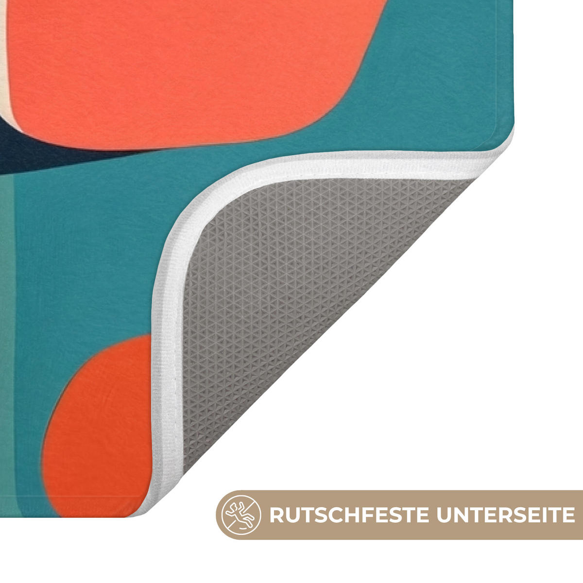 KOUPELNOVÁ PŘEDLOŽKA Tvary - barevné - abstraktní - letadla 80x50 cm - různobarevná, textil/plast (80/50cm) - OnlyWow