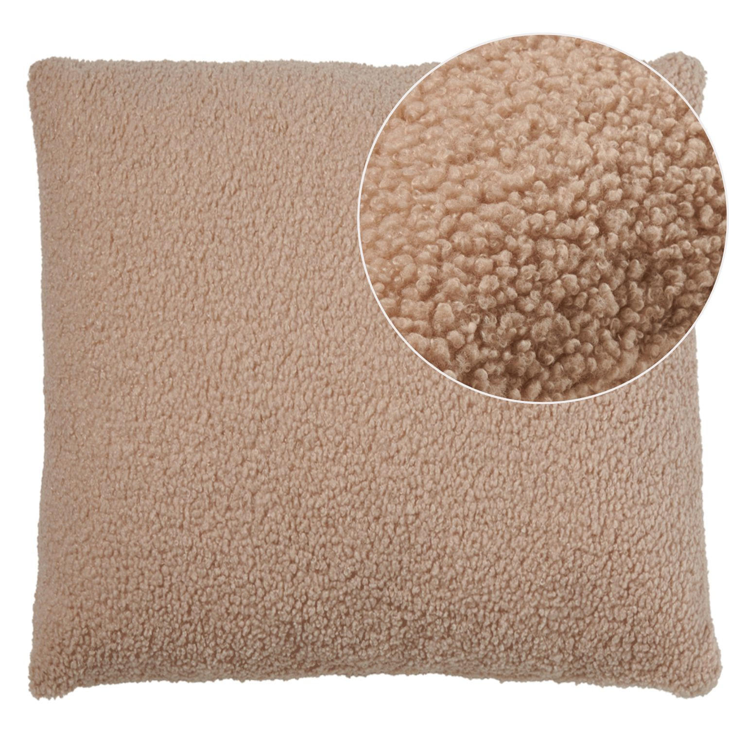 nordic coast company Fellkissen, Beige 40x40 cm