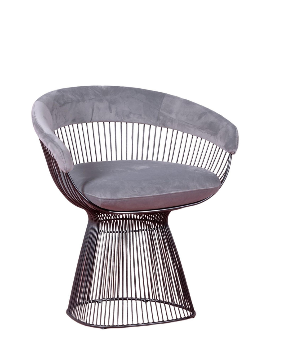 SESSEL Samt Grau - Grau, Textil (68/75/55cm) - Nest Dream