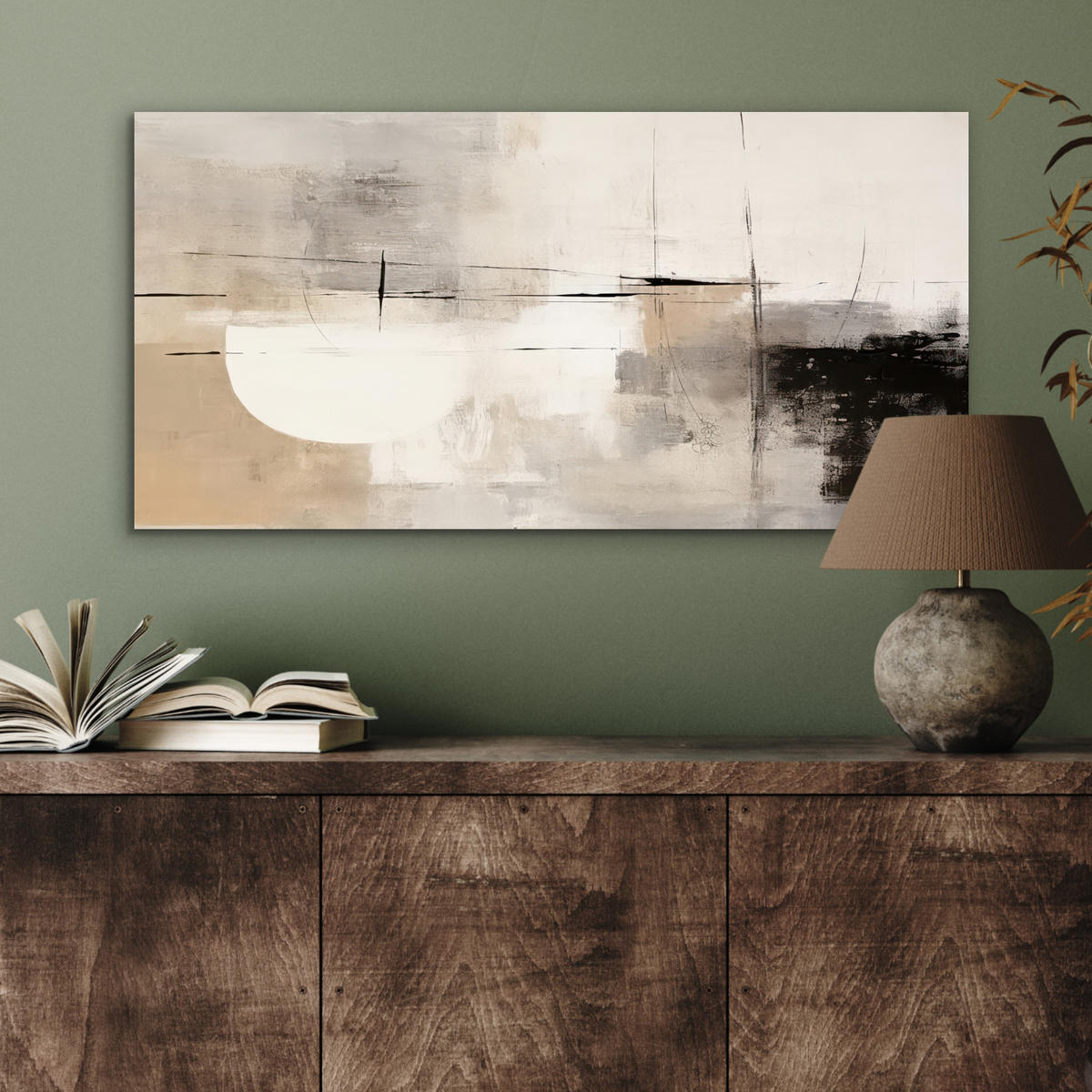 KOVOVÝ OBRAZ Abstraktné - Umenie - Sivé 80x40 cm - svetlosivá, kov (80/40cm) - MuchoWow