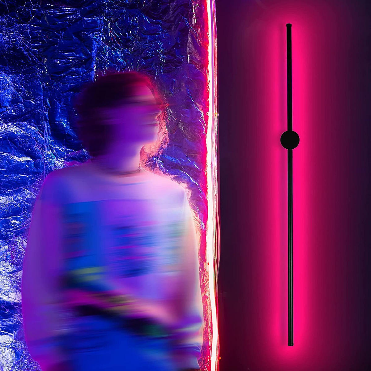 LED WANDLEUCHTE Benjamin - Schwarz, Metall (6/10/100cm) - Nettlife