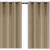 VORHANG 2er Set Blickdicht beige 140/245 cm mit Ösen - Beige, Textil (140/245cm) - wometo