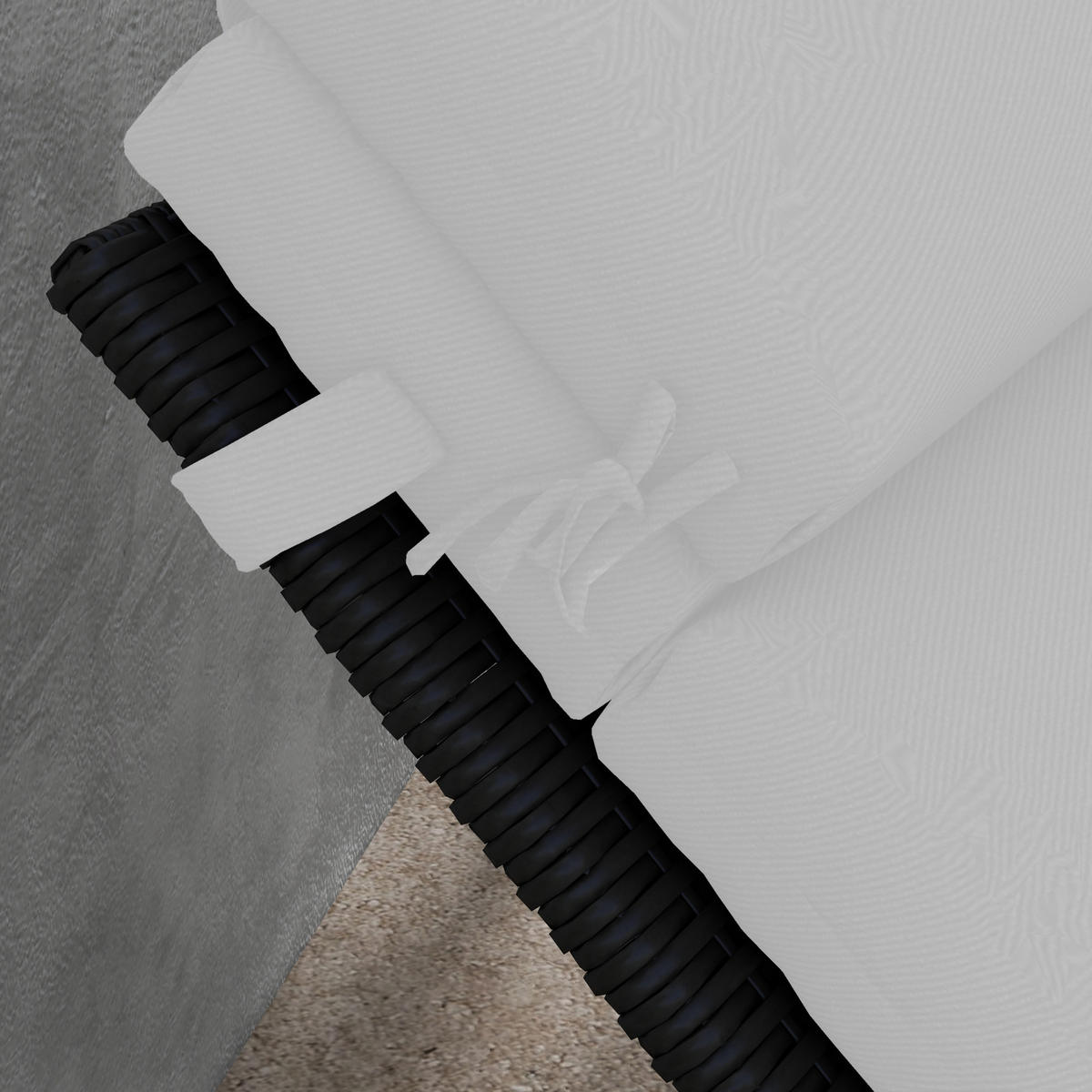 LIEGENAUFLAGE Hellgrau 196/63/6 cm - Hellgrau, Textil (196/6/63cm) - PANGIVO