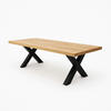 ESSTISCH Sophisticated Oak - Natur - 240/100/76 cm - Schwarz/Braun, Holz/Metall (240/100/76cm) - TRL Handmade Furniture