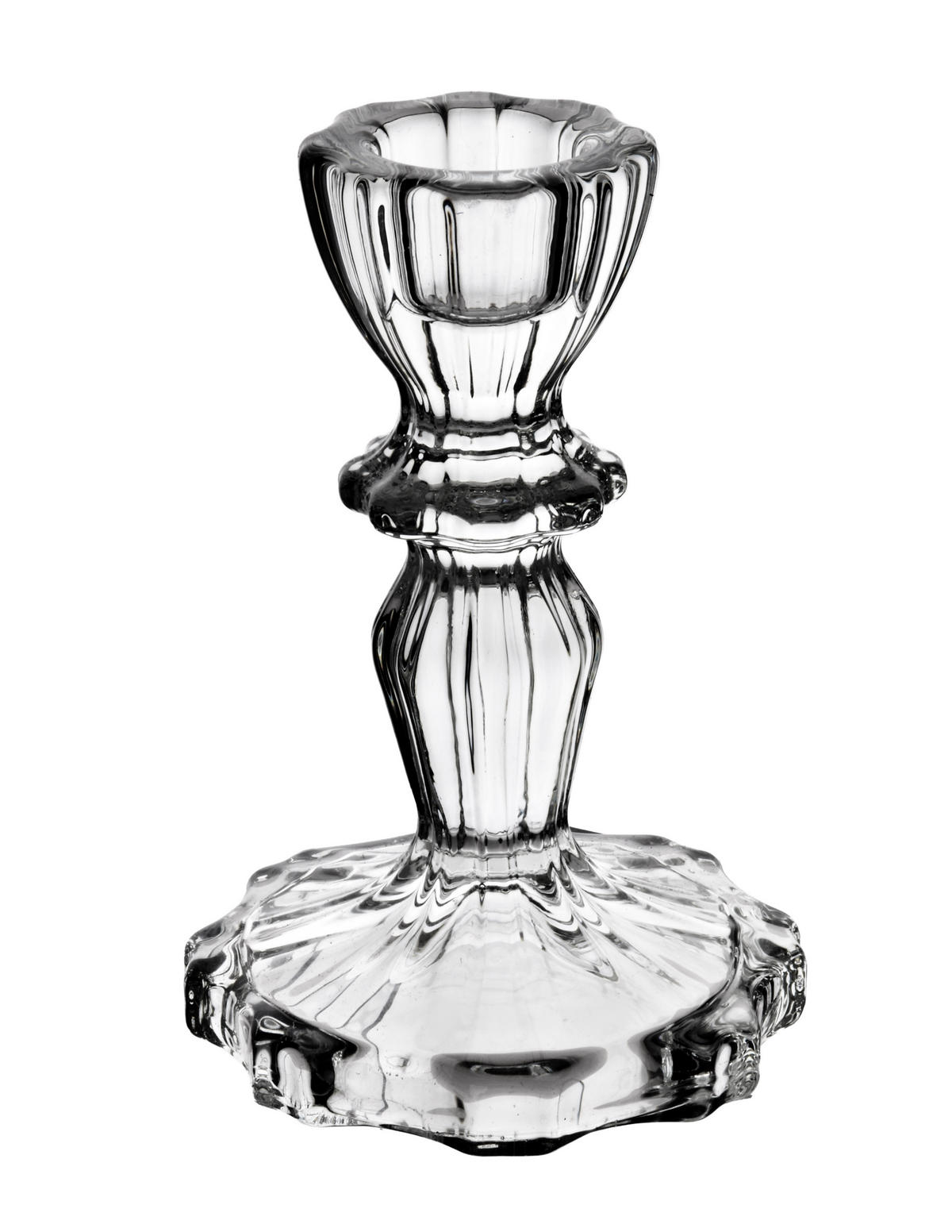 KERZENHALTER Patricia transparent 7.5/7.5/11 cm Glas - Transparent, Glas (7.5/11/7.5cm) - Mondex