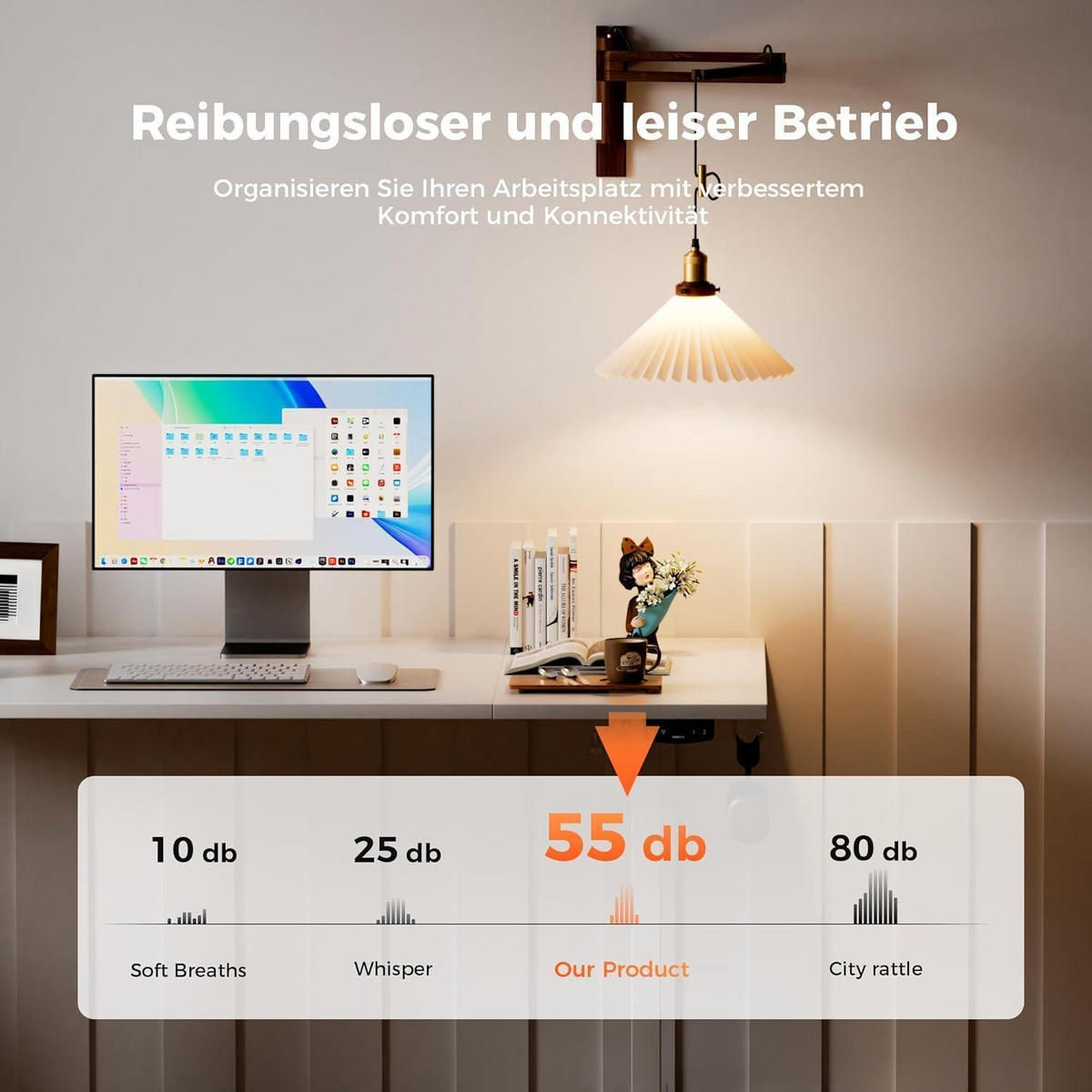 SCHREIBTISCH Höhenverstellbar Elektrisch 160 x 80 cm Weiß - Weiß, Metall (160/80/75cm)