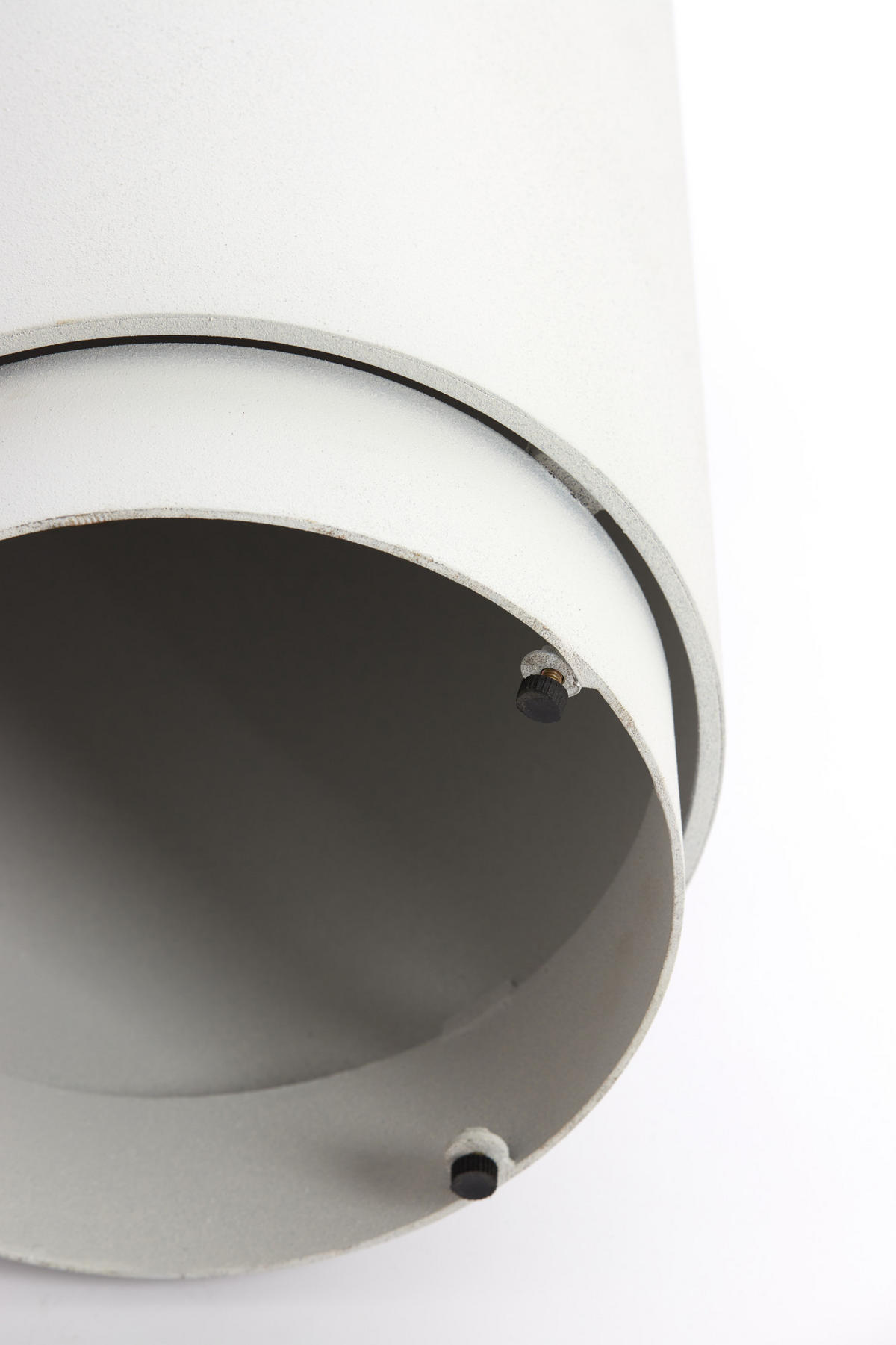 SÄULE Alarios Weiß Ø30/80 cm - Weiß, Metall (30/30/80cm) - Light & Living