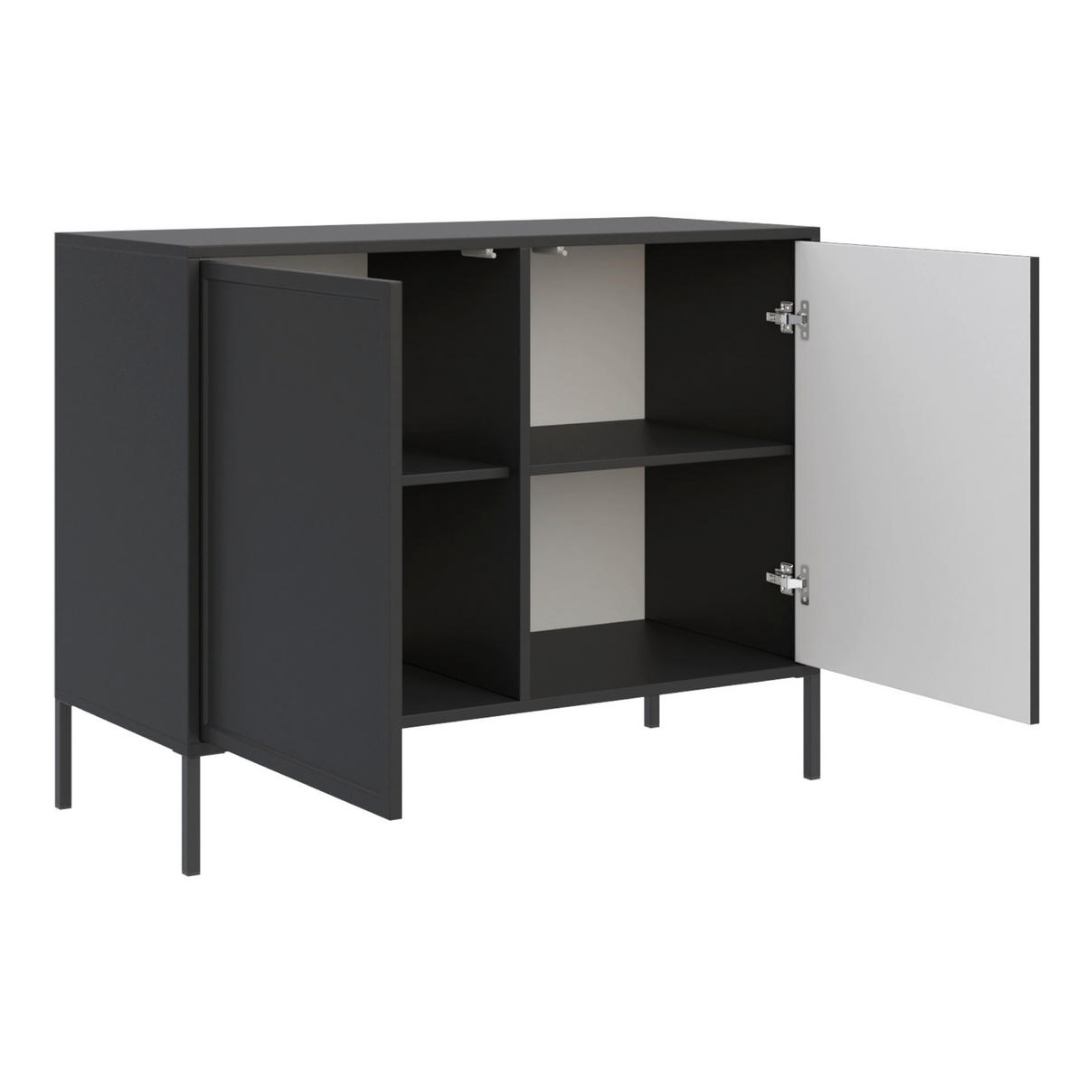SIDEBOARD Velveto černý 100cm - černá, kov/kompozitní dřevo (100/86/40cm) - Selsey