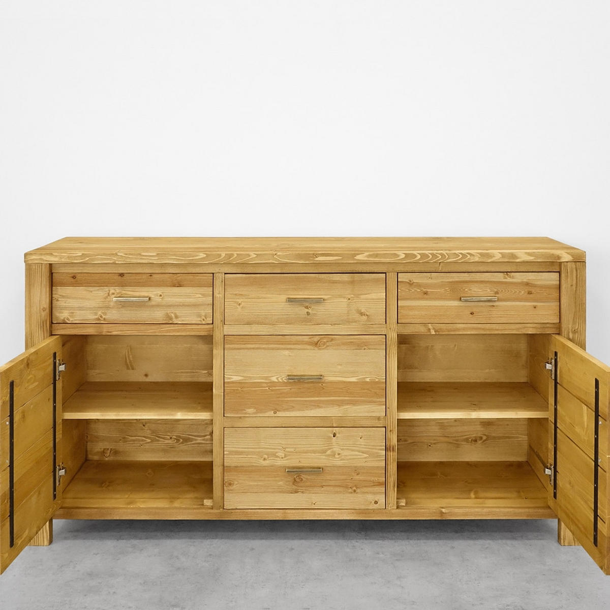 KOMMODE aus Massivholz MIDLAND - Honig, Holz (160/85/46cm) - Seart