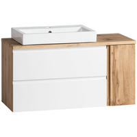 WASCHTISCH Vasto-03 - Weiß/Braun, Holzwerkstoff (105/66/47cm) - Lomado