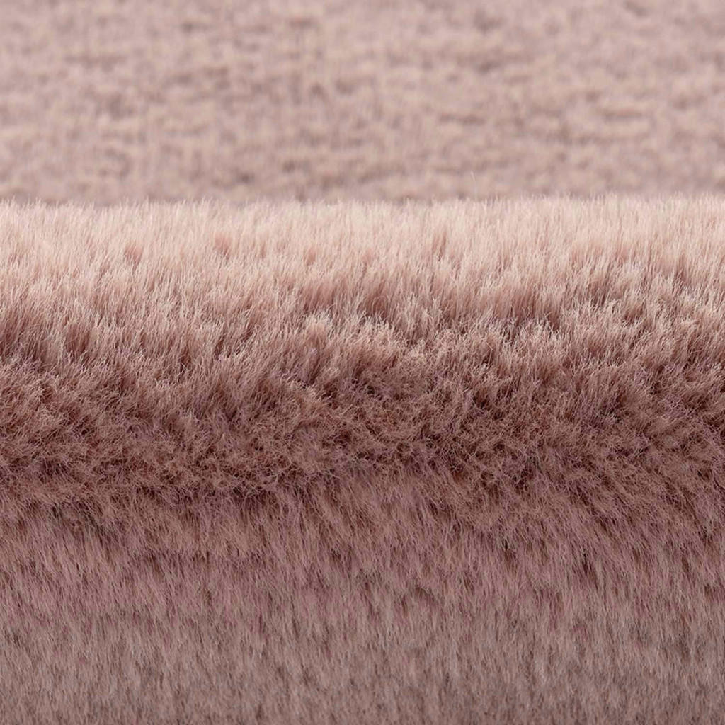 Thumbnail - carpet city Hochflor-Teppich, Rosa, Textil, Uni, Freiform, 60x90 cm, Oeko-Tex® Standard 100, für Fußbodenheizung geeigne...