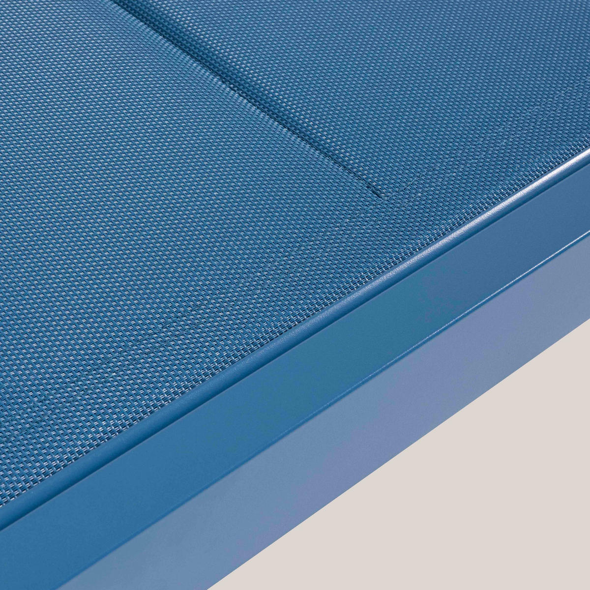 SONNENLIEGE 2-tlg., Blau - Blau, Metall (65/103/169cm) - Oviala