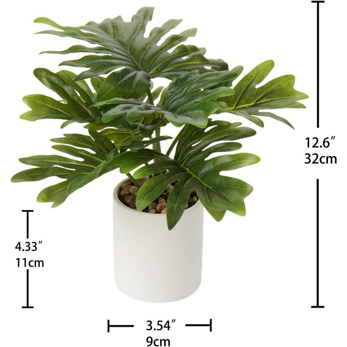 KUNSTPFLANZE Monstera im Topf 31 cm - Grün, Kunststoff (45.7cm)