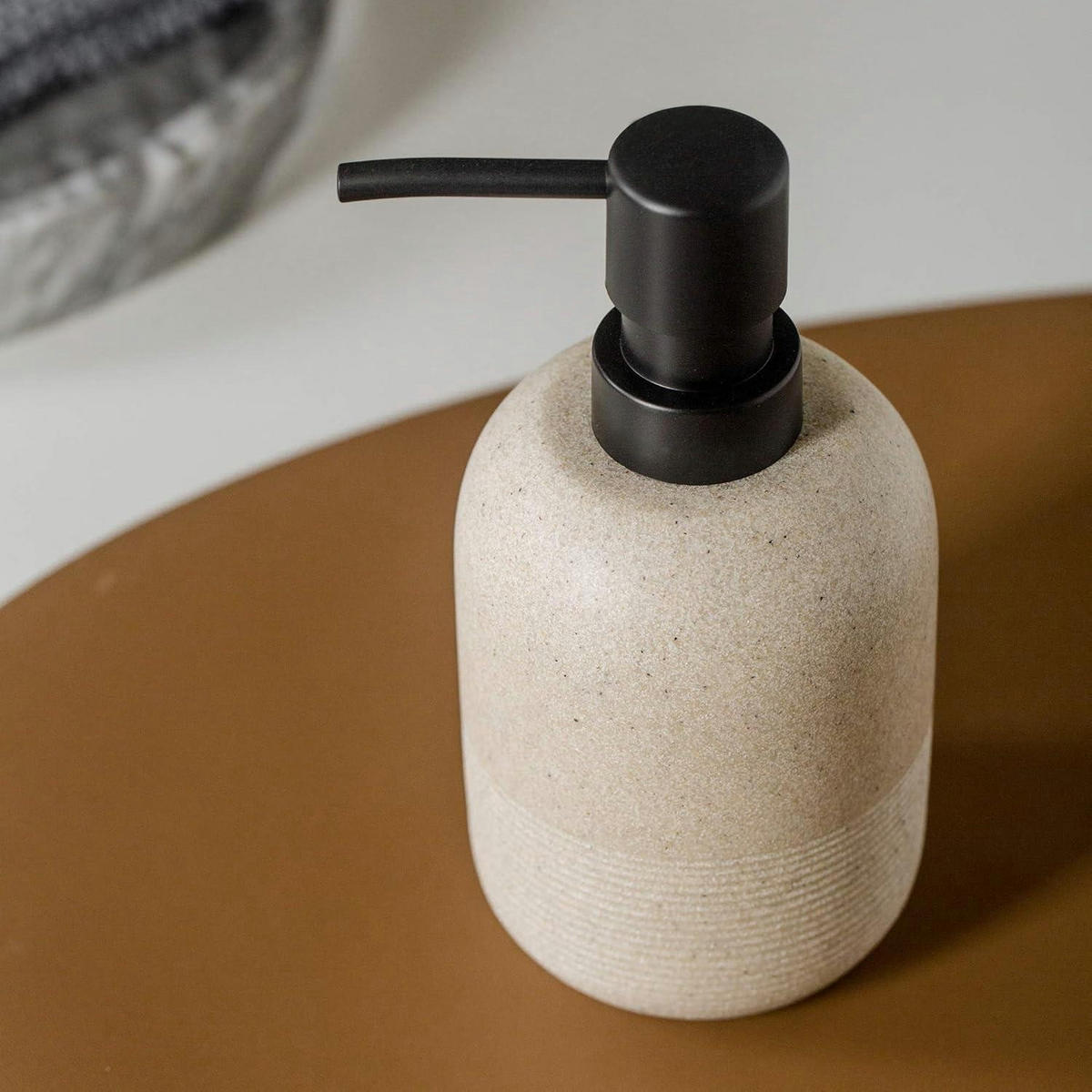 SEIFENSPENDER-SET Beige Kunstharz 2-teiliges Set - Beige, Kunststoff (8/16.2/8cm)