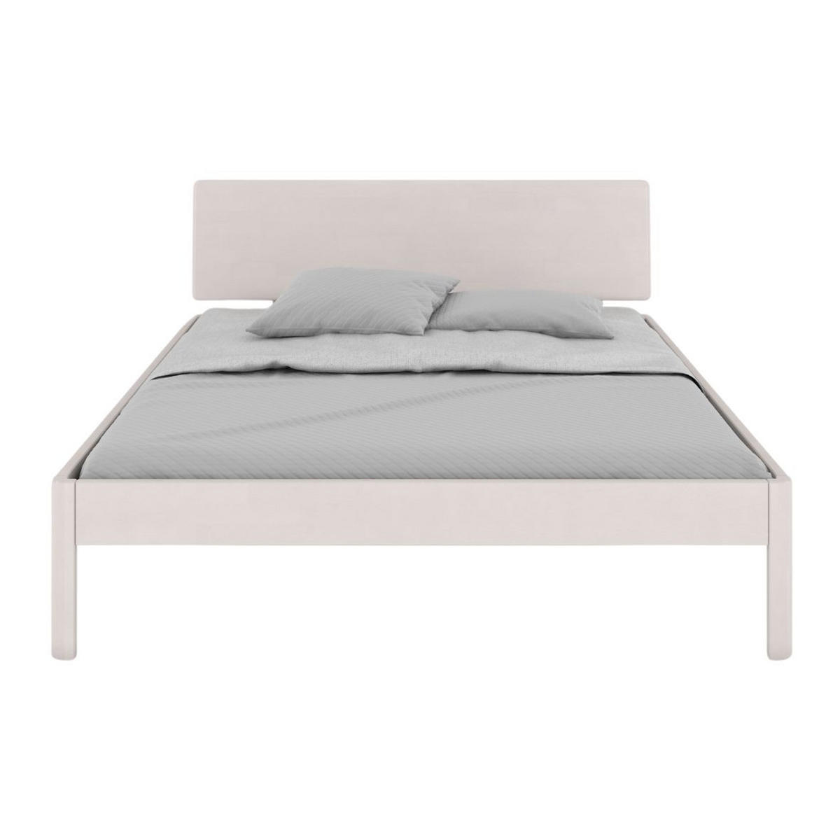 MASSIVHOLZBETT Ammer, in Weiß, 160x200 - Weiß, Holz/Buchenholz (160/200cm) - Visby