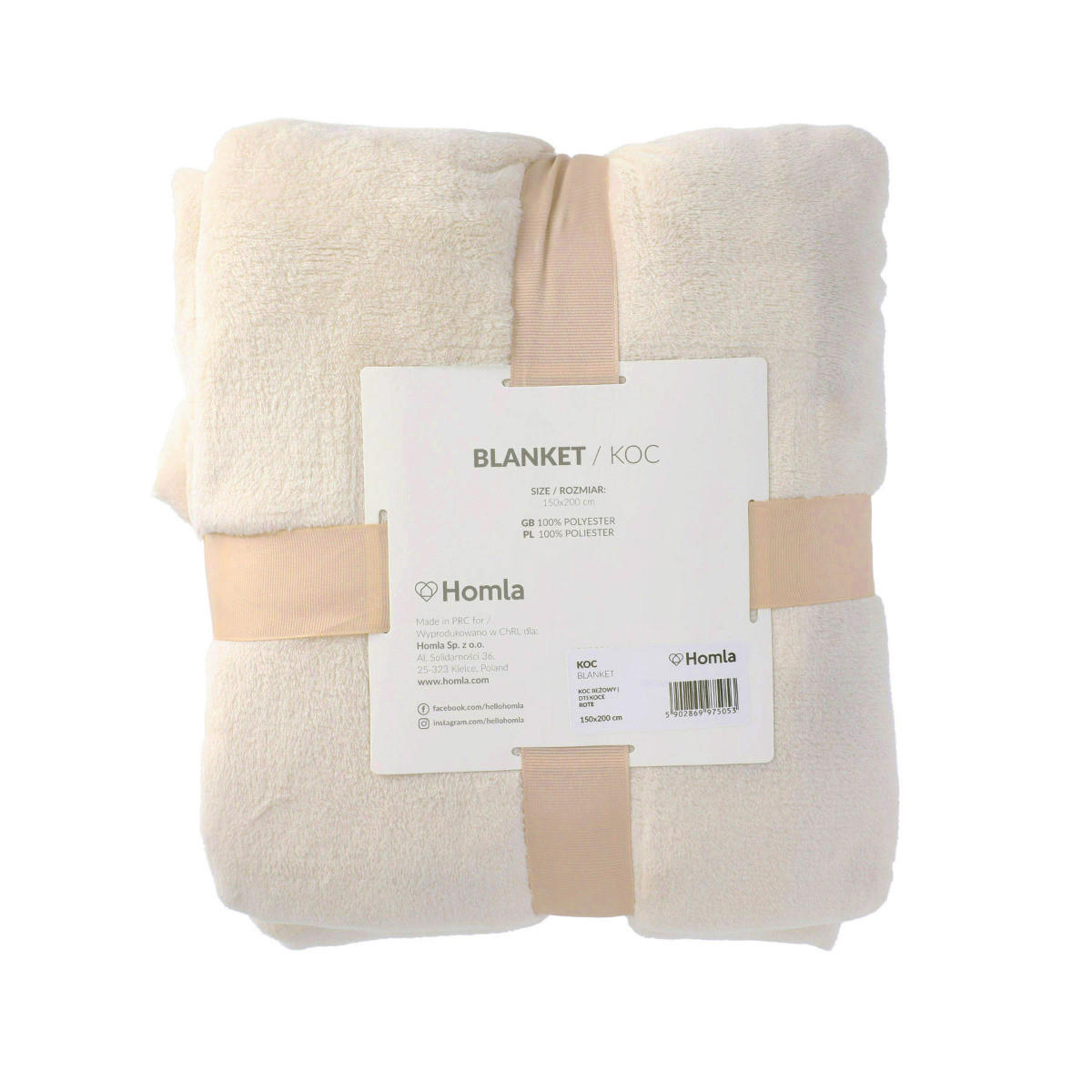 DECKE Rote beige 150/200 cm - Beige, Textil (150/200cm) - Homla