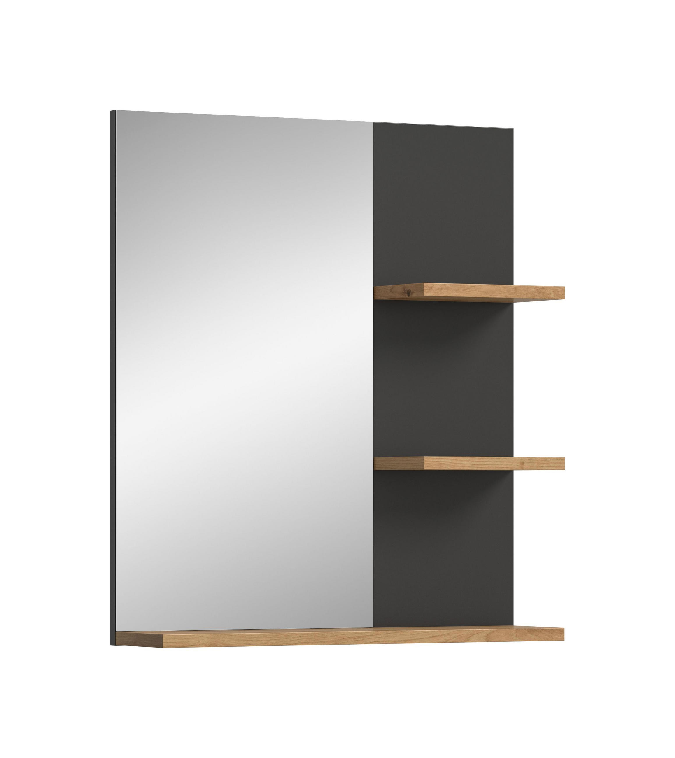 SPIEGEL Nova Bad in Basalt grau Nachbildung und Artisan Nachbildung B/H/T: 63x73x16 cm - Grau, Holzwerkstoff (63/73/16cm)