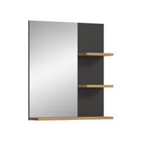 SPIEGEL Nova Bad in Basalt grau Nachbildung und Artisan Nachbildung B/H/T: 63x73x16 cm - Grau, Holzwerkstoff (63/73/16cm)