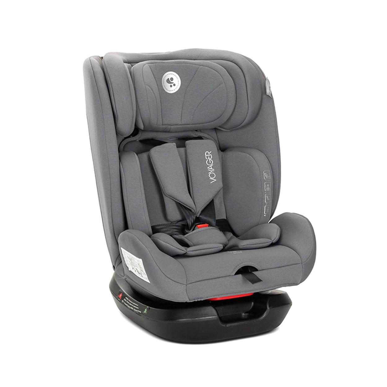 KINDERSITZ Voyager i-Size grau (40-150 cm) Nackenkissen, Kopfstütze, Gurt - Grau, Textil (43/75/46cm) - Lorelli