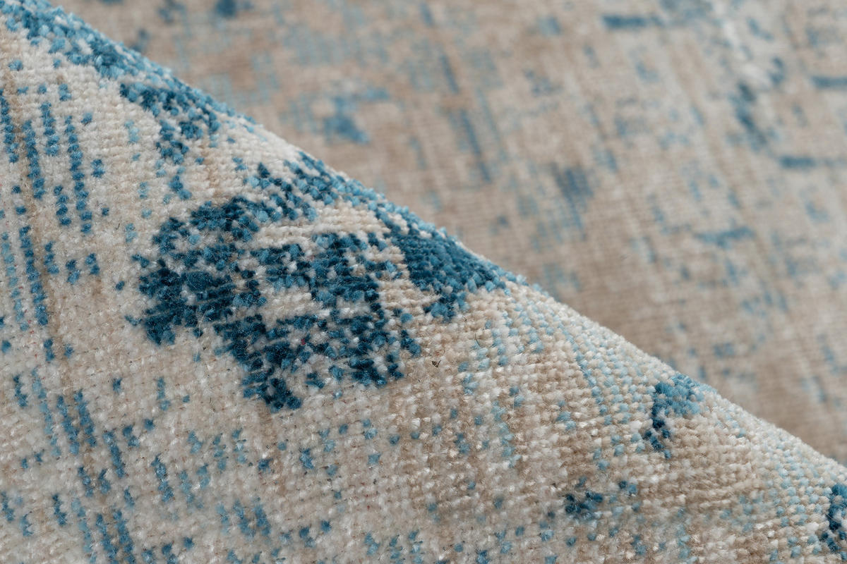 TEPPICH Xana 200 Blau 80cm x 150cm - Blau, Textil (80/150cm) - Melius Vivere