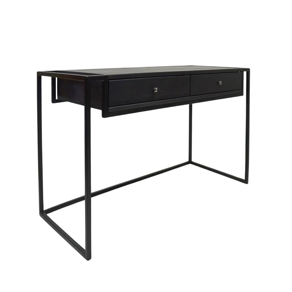 SCHREIBTISCH/KONSOLENTISCH in Loft Stil mit Schubladen aus Holz und Metall BRAN - Eichefarben, Holz (50/120/75cm) - Rawood Furniture