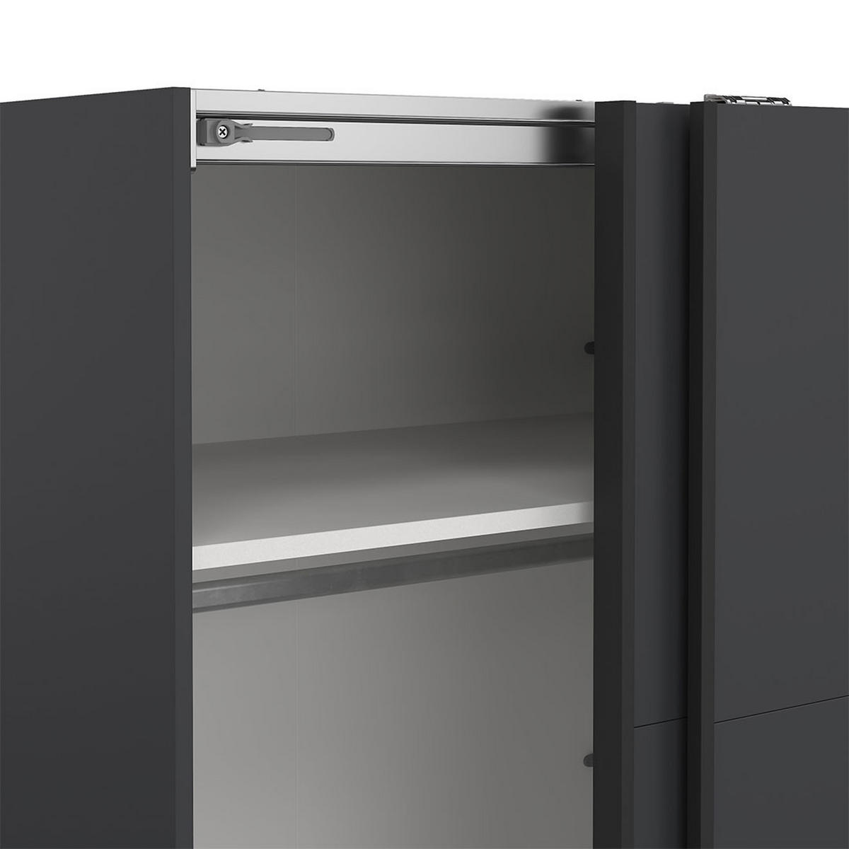 SCHIEBETÜRENSCHRANK, Bergamo, Grau, Holzwerkstoff, 179 x 67 x 221 cm - Grau, Holzwerkstoff (179/221/67cm) - ebuy24