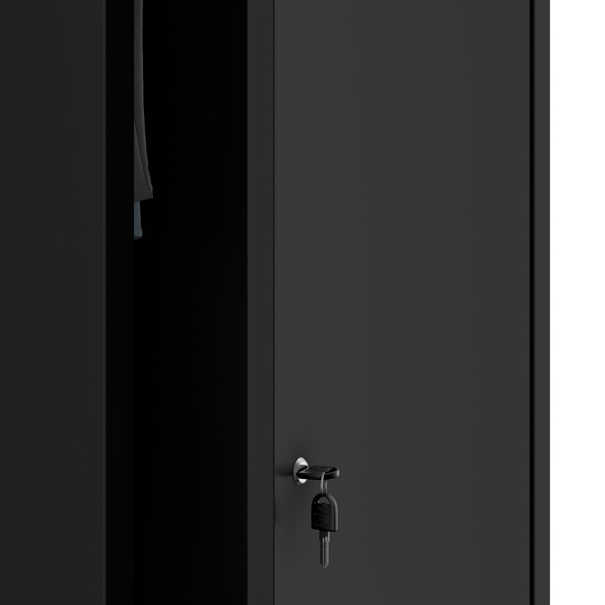 BESENSCHRANK Haushaltsschrank AGNES 185x50x50 cm - Schwarz, Metall (50/185/50cm) - Jan Nowak