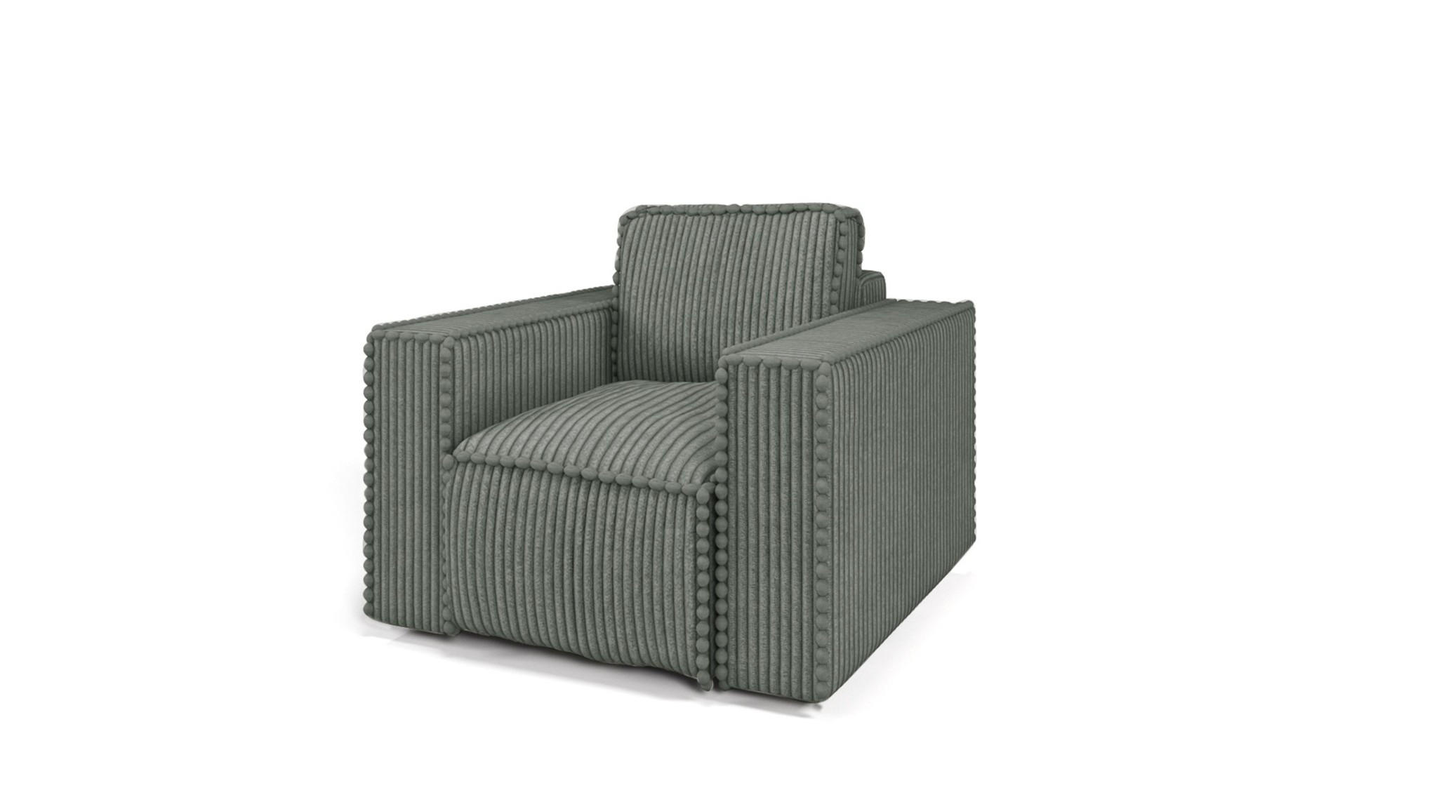 SESSEL Vajana - Grün, Holzwerkstoff/Textil (85/86/102cm) - Fun Möbel