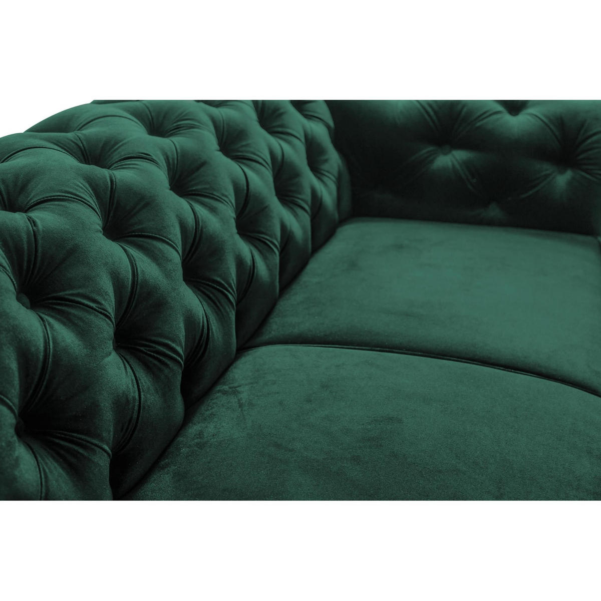 SCHLAFSOFA Chester 3-Sitzer, im Chesterfield-Stil, Dunkelgrün - Wengefarben/Dunkelgrün, Textil (252/82/92cm) - Beautysofa