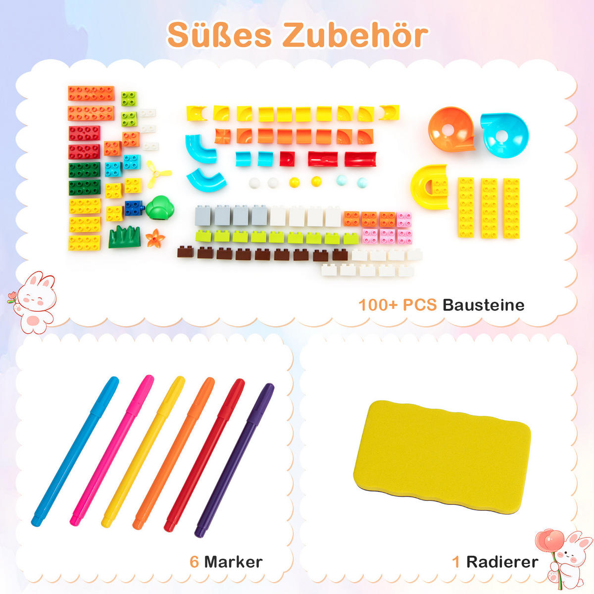 KINDERTISCH Mehrfarbig - Multicolor, Kunststoff (58/55/84cm) - COSTWAY